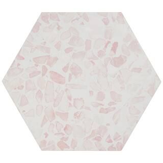 Fusion Hex Pink Terrazzo 9.13 in. x 10.51 in. Matte Porcelain Floor and Wall Tile (8.07 sq.ft. / ... | The Home Depot