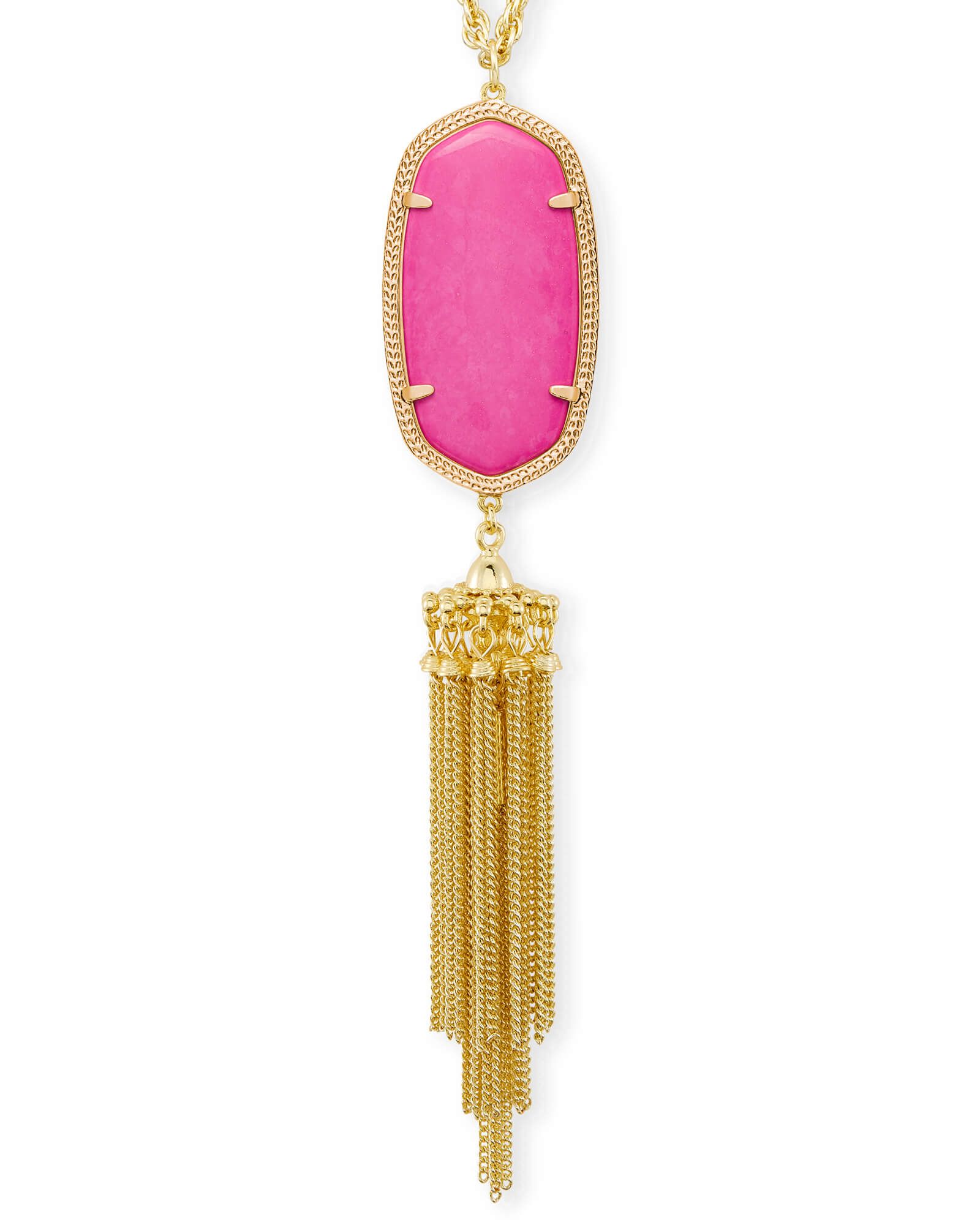 Rayne Long Pendant Necklace in Magenta | Kendra Scott