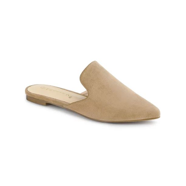 Allegra K Women's Casual Pointy Toe Flat Slides Mules Shoes - Walmart.com | Walmart (US)