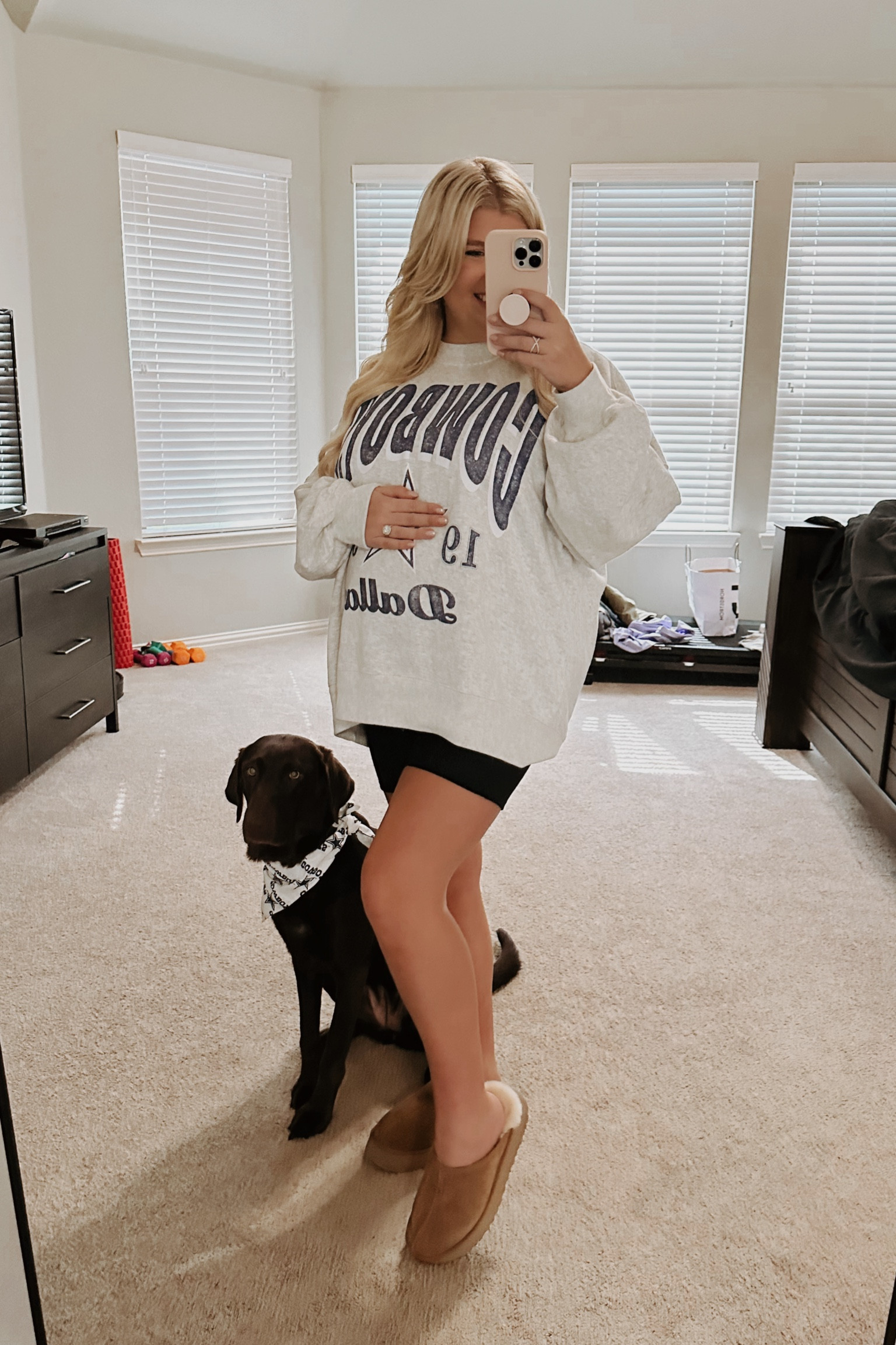 Loved this over sized sweatshirt last year with my bump!
Sizing:
Large sweatshirt 
Large shorts

football sweatshirt. Dallas cowboys. NFL. Abercrombie  

#LTKSeasonal #LTKBump #LTKFallSale