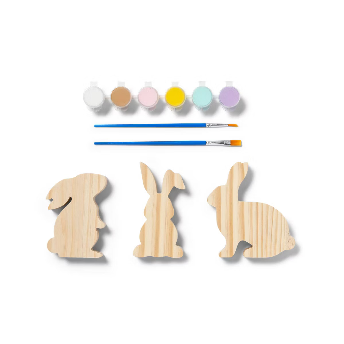 3pk Paint-Your-Own Easter Bunnies Wood Kit - Mondo Llama™ | Target