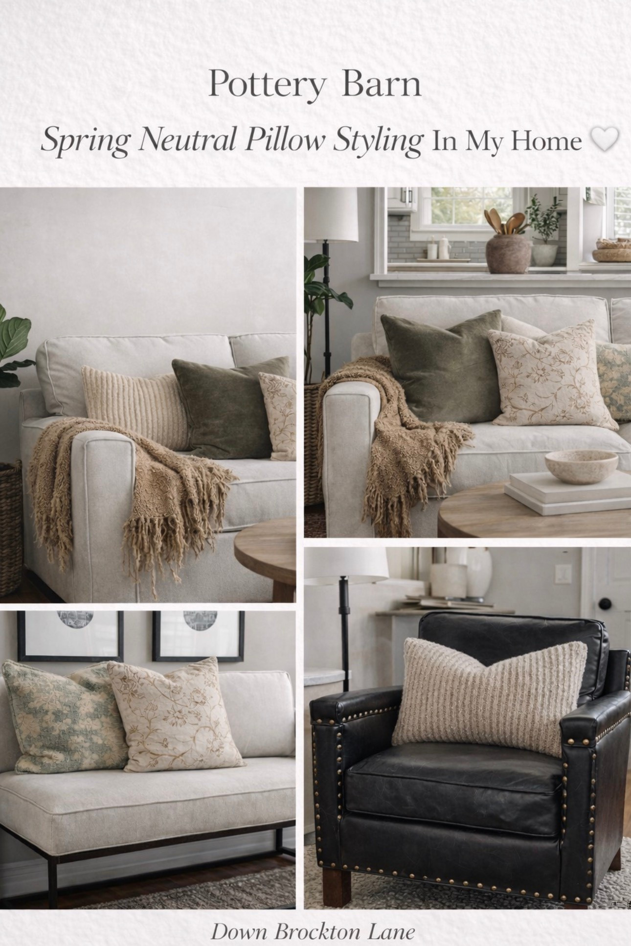 Pottery Barn Spring Neutral Pillow Styling In My Home 🤍

I refreshed my living spaces for spring with a mix of soft neutrals, texture, and a hint of olive for contrast. These pillows add so much warmth and depth while still keeping everything light and timeless.

I love layering different fabrics like boucle, embroidery, and velvet to create that cozy, elevated look 🤍

Sharing how I styled them on my sofa, chair, and bench—everything is linked for easy shopping!

#ltkhome #ltkstyletip

#potterybarn #neutralhome #neutraldecor #springdecor #throwpillows #pillowstyling #homedecorideas #livingroomdecor #cozyhome #moderntraditional
#neutralaesthetic #collectedhome #layeredhome #warmminimalism #organicmodern #homestyling #interiorinspo