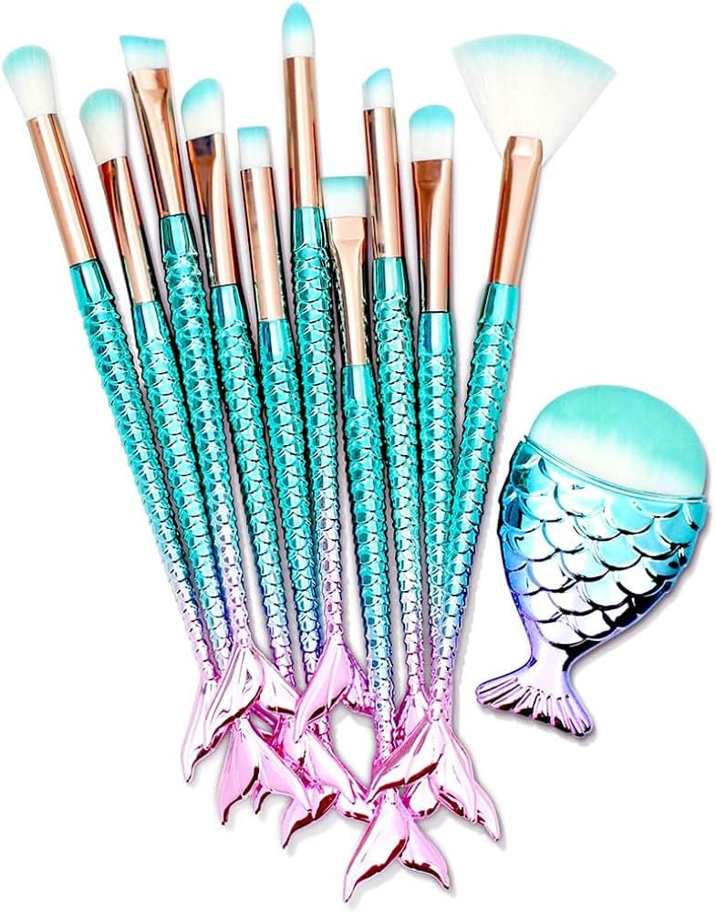 11PCS Makeup Brushes Set, Stocking Stuffers for Teen Girls Kids Women, Foundation Eyebrow Blush B... | Amazon (US)