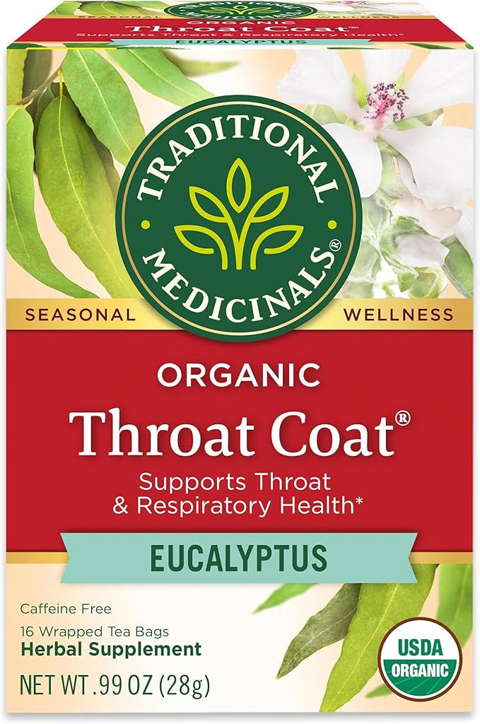 Traditional Medicinals Organic, Throat Coat Tea, Eucalyptus & Slippery Elm - Supports Respiratory... | Amazon (US)