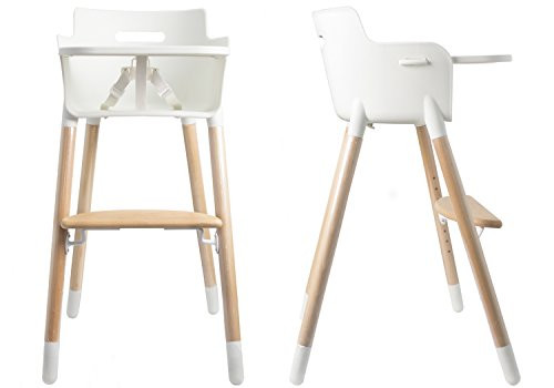 Asunflower Wooden High Chair Adjustable Feeding Baby Highchairs Solution with Tray for Baby/Infants/ | Amazon (US)