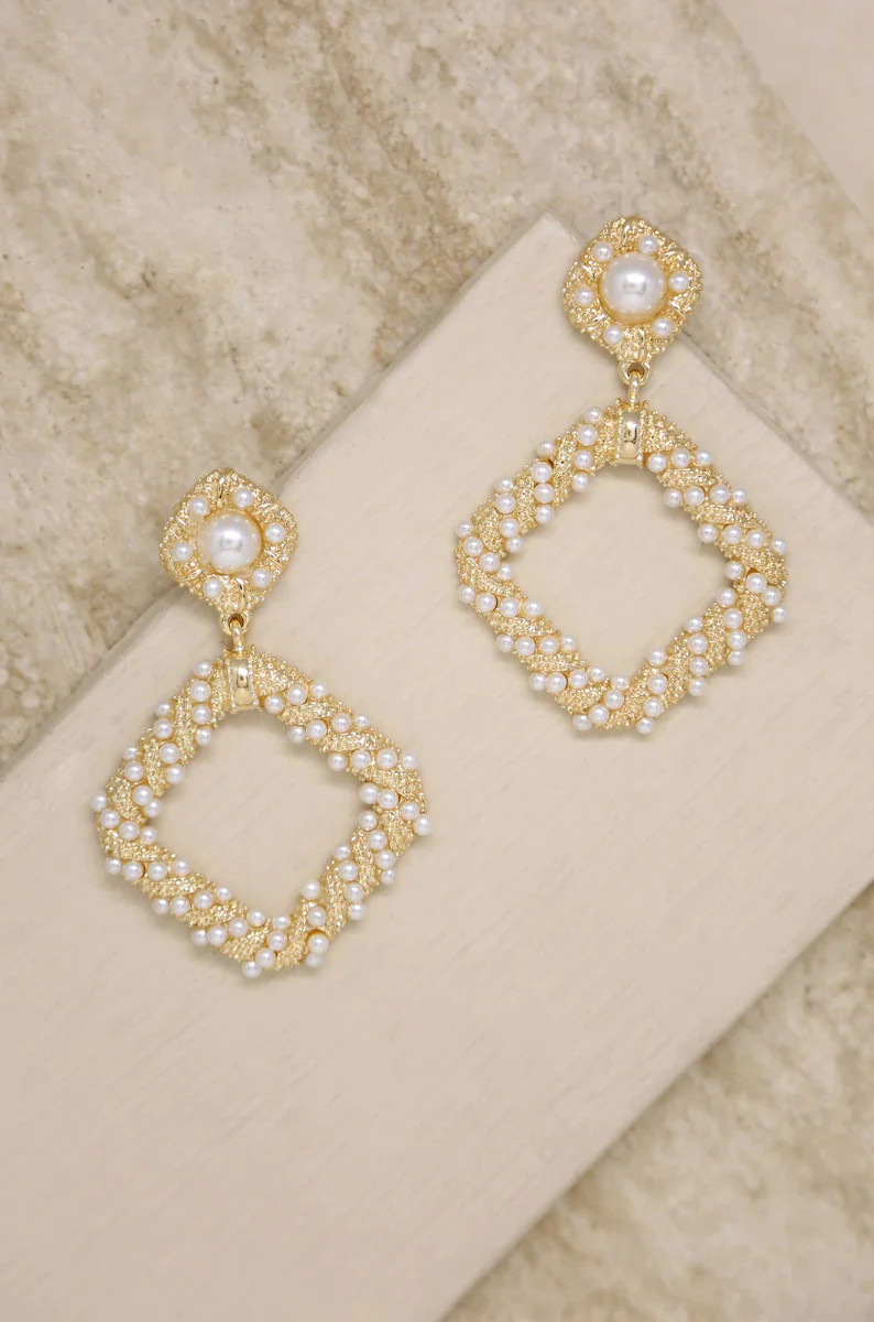 Pearl Knocker 18k Gold Plated Earrings | Ettika