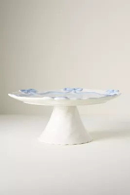 Benedita Bow Ceramic Stoneware Cake Stand | Anthropologie (US)