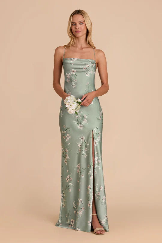 Olivia Matte Satin Dress - Sage Le Fleur | Birdy Grey