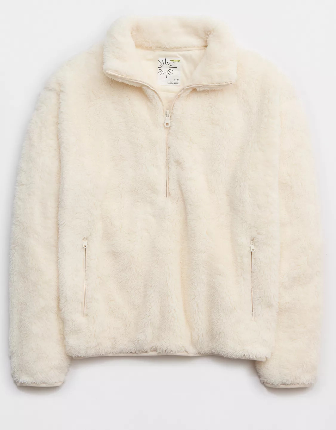 OFFLINE By Aerie Fluffy Sherpa Quarter Zip Sweatshirt | Aerie