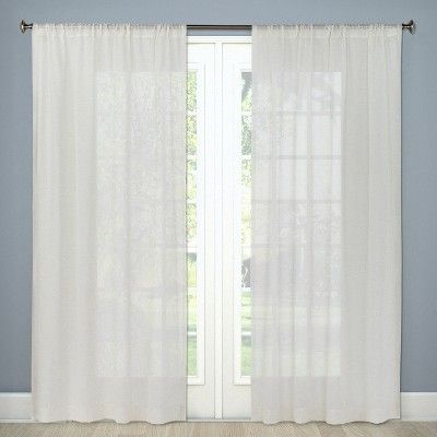 Sheer Linen Curtain Panels 84"x54" - Threshold™ | Target