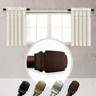 Judson 5/8 inch Side Curtain Rod 12-20 inch long (Set of 2) - Cocoa | The Home Depot