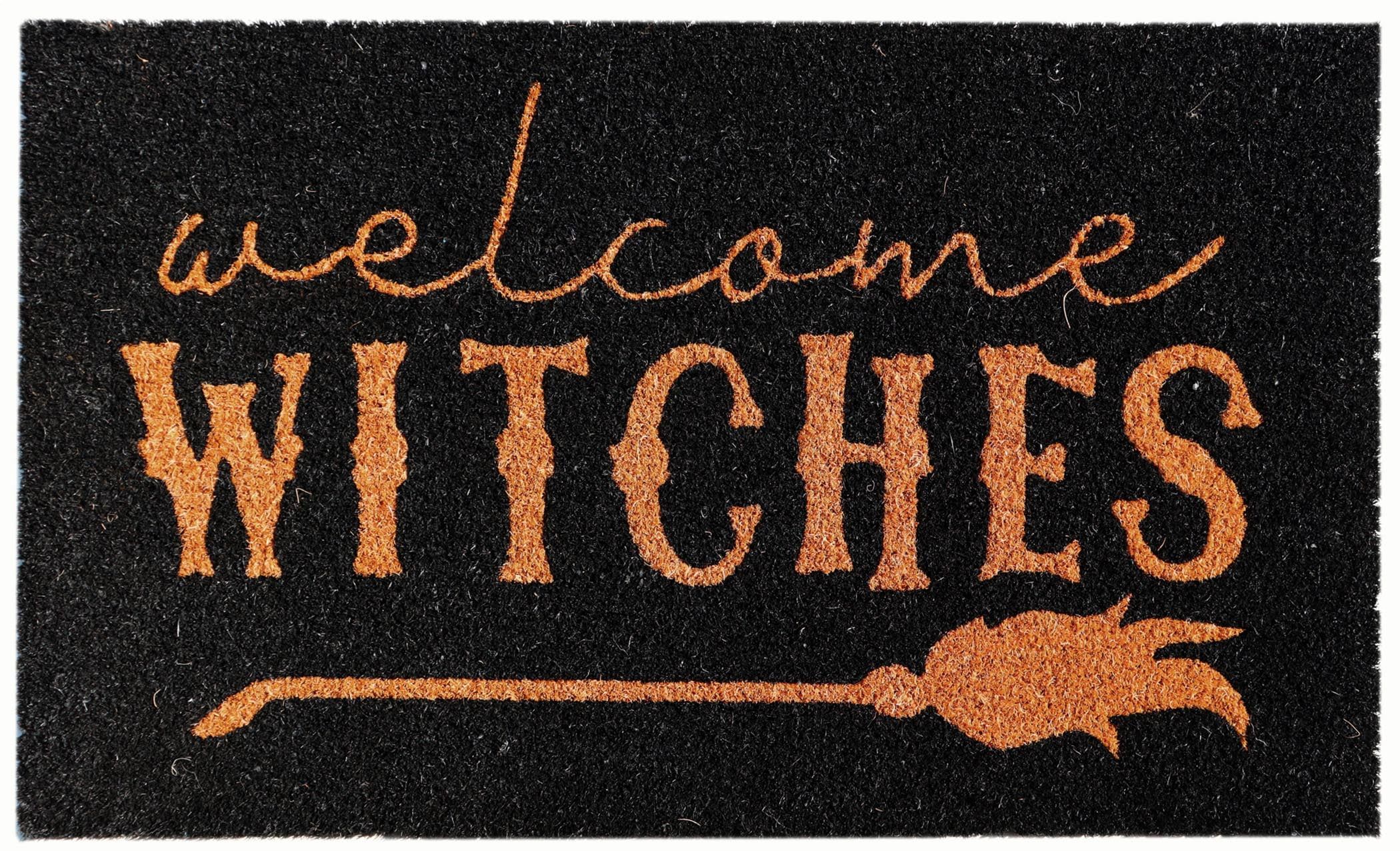 Halloween Outdoor Entryway Coir Mat, "Welcome Witches", 18 in x 30 in, by Way To Celebrate | Walmart (US)