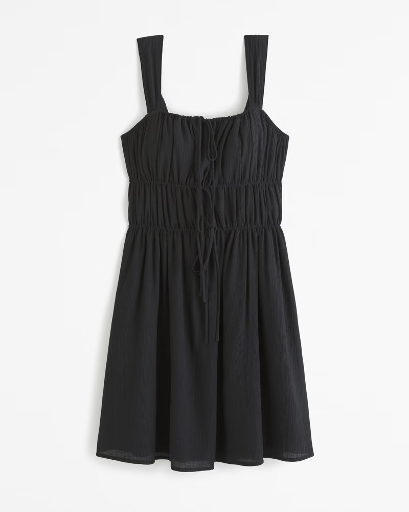 Tie-Front Mini Dress | Abercrombie & Fitch (US)