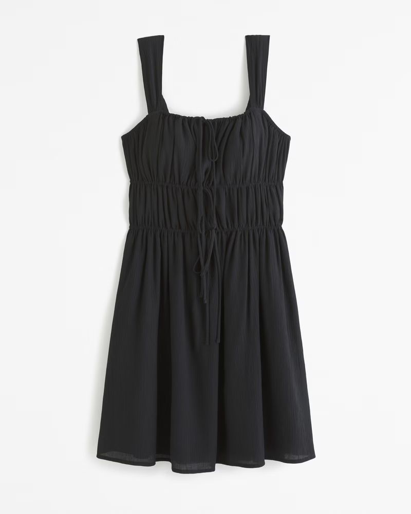 Women's Tie-Front Mini Dress | Women's Dresses & Jumpsuits | Abercrombie.com | Abercrombie & Fitch (US)