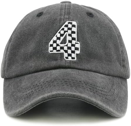 Waldeal Kids Race Car Checkered Birthday Hat for Toddler Boys, Adjustable Racing Car Baseball Cap... | Amazon (US)