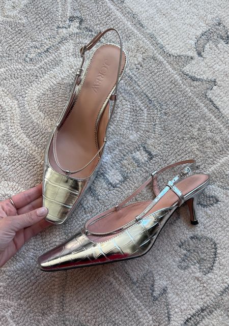 Metallic silver heels perfect for events! Seriously so comfortable and easy to walk in / new go to 

Heels | shoes | party shoes | kitten heels | silver shoes | metallic shoes 

#LTKshoecrush #LTKHoliday #LTKSeasonal
