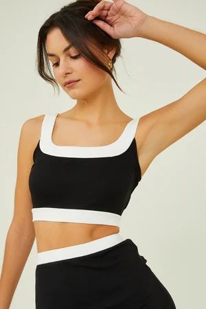 Maureen Contrast Top in Black & White | Altar'd State | Altar'd State
