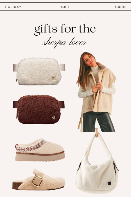 Gift guide for the Sherpa lovers 🤎

Boucle, Sherpa, fleece,
Uggs, lululemon belt bag 

#LTKshoecrush #LTKGiftGuide #LTKitbag