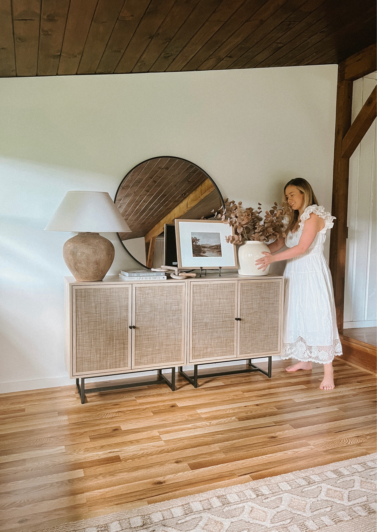 Affordable console table, amazon home decor! I pushed two consoles together 

#LTKhome #LTKstyletip #LTKsalealert