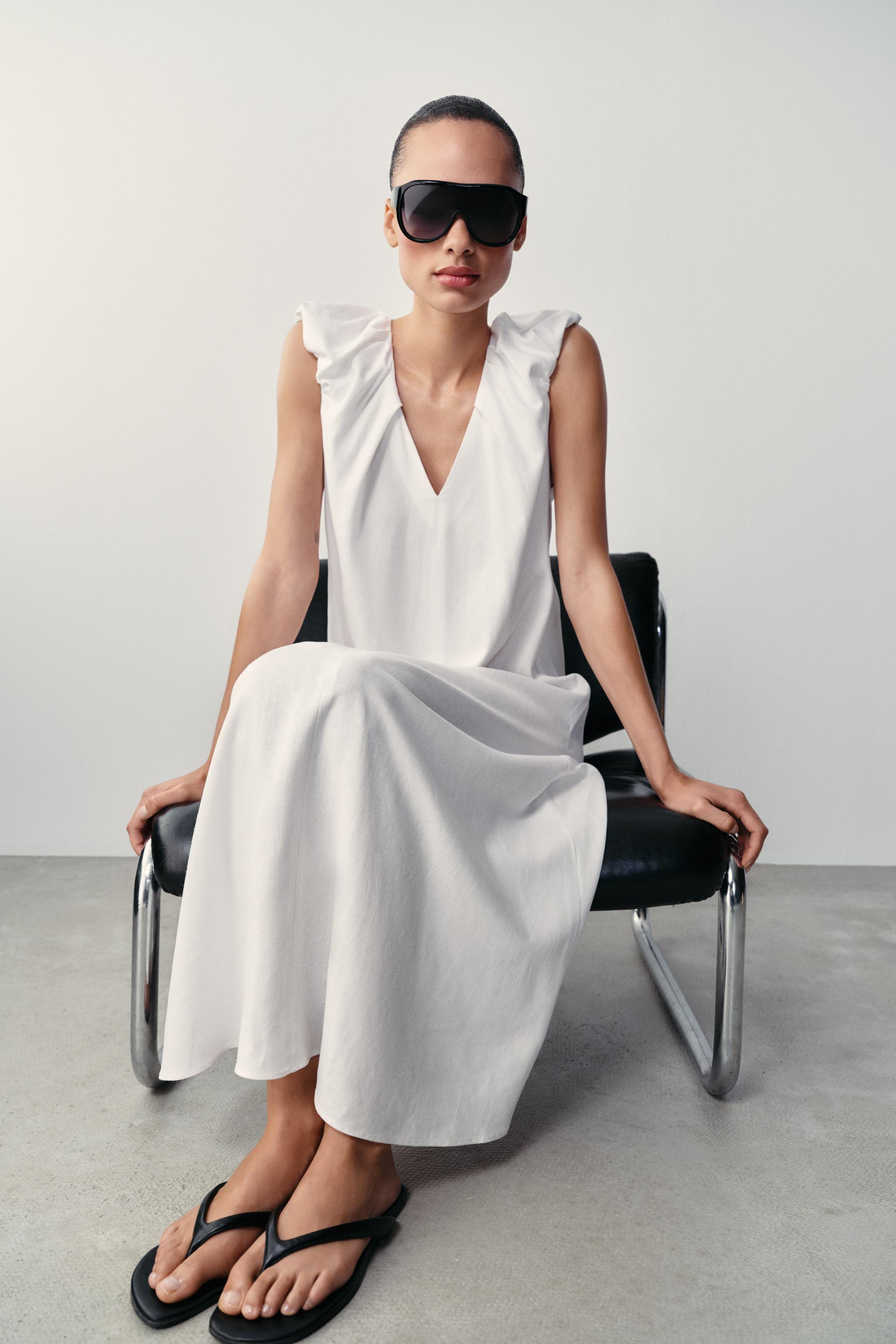 LINEN LONG DRESS | Zara US