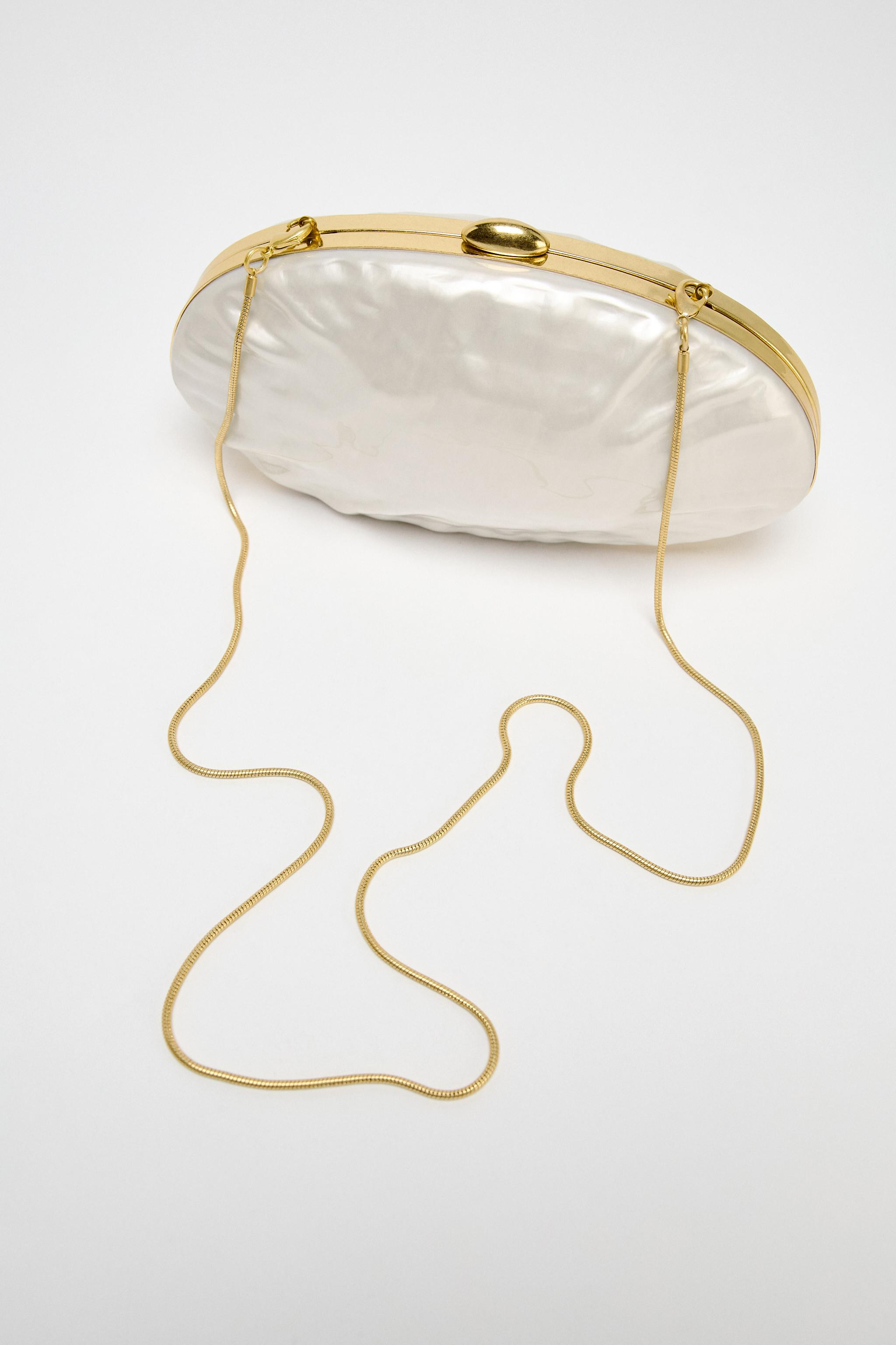 PEARL-EFFECT CLUTCH BAG | Zara UK