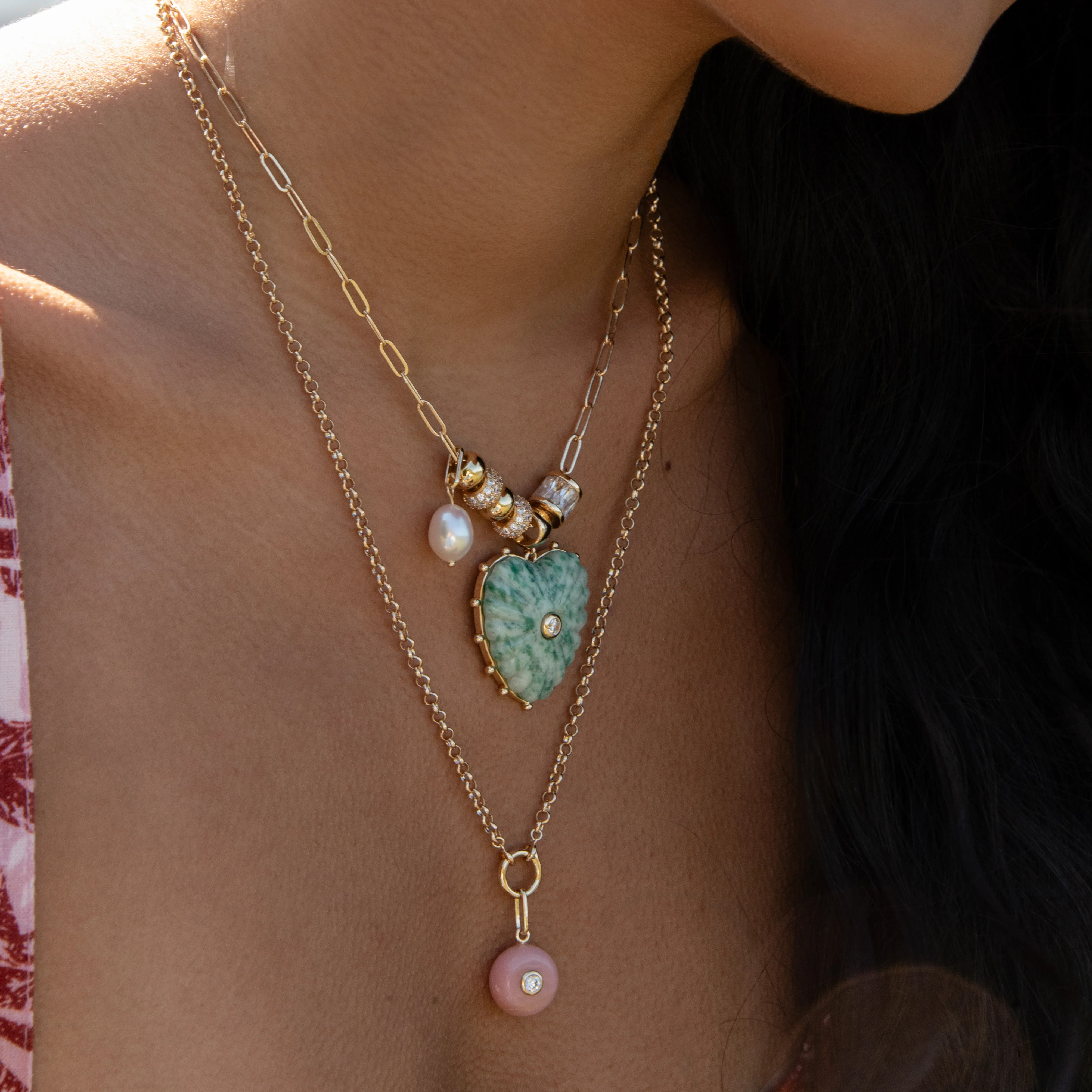 Soirée Green Dot Heart Necklace | Thatch