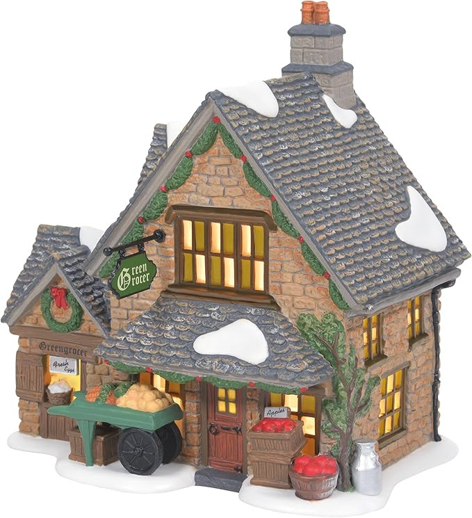 Department 56 Porcelain Dickens Village Cotswold Greengrocer Lit Building, 6.61 Inch, Multicolor | Amazon (US)