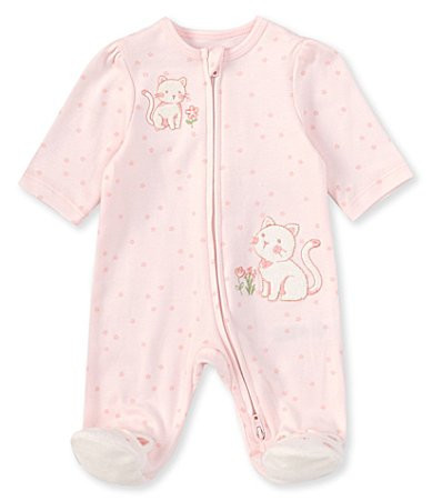 Little Me Baby Girls Sweet Kitties Footie -  Preemie | Dillard's
