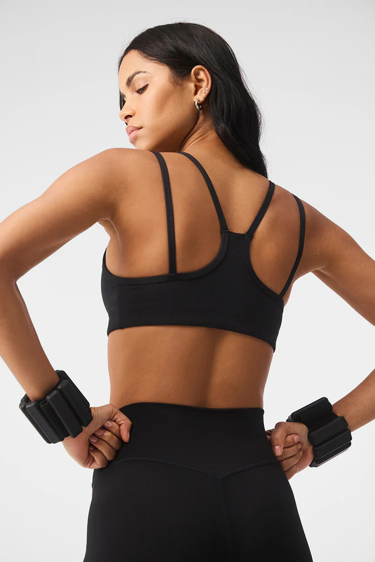 Airlift Ribbed Jump Start V-Neck Bra | Alo Yoga (US)