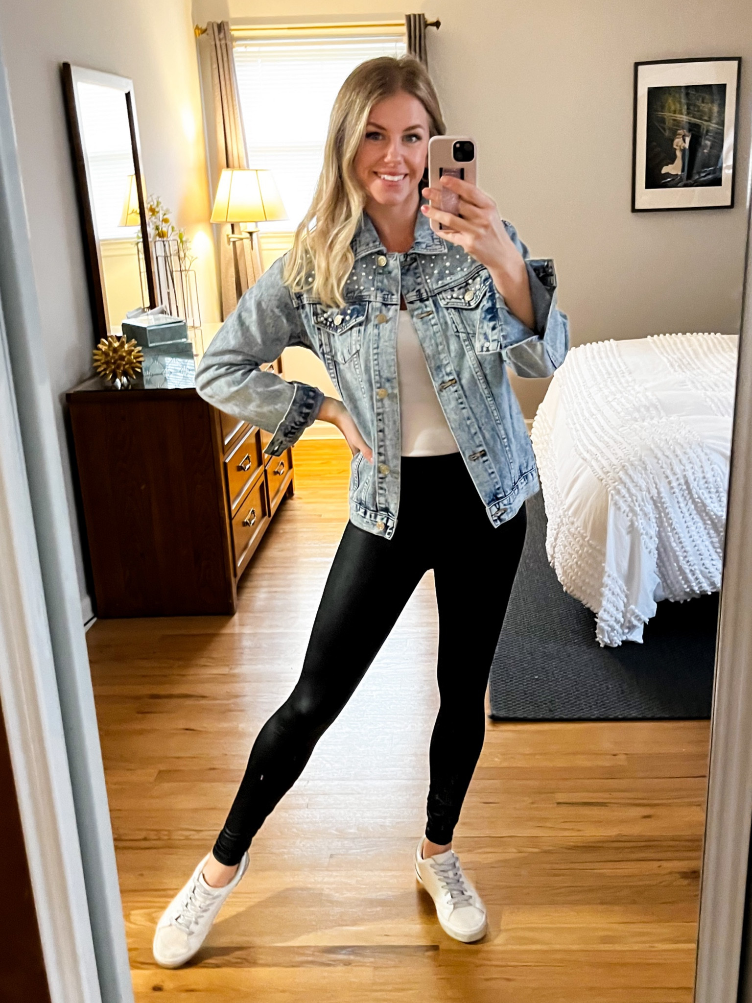 This jacket is SO cute! I love the pearl embellishments! Runs true to size. Wearing size small! 

#LTKsalealert #LTKunder50