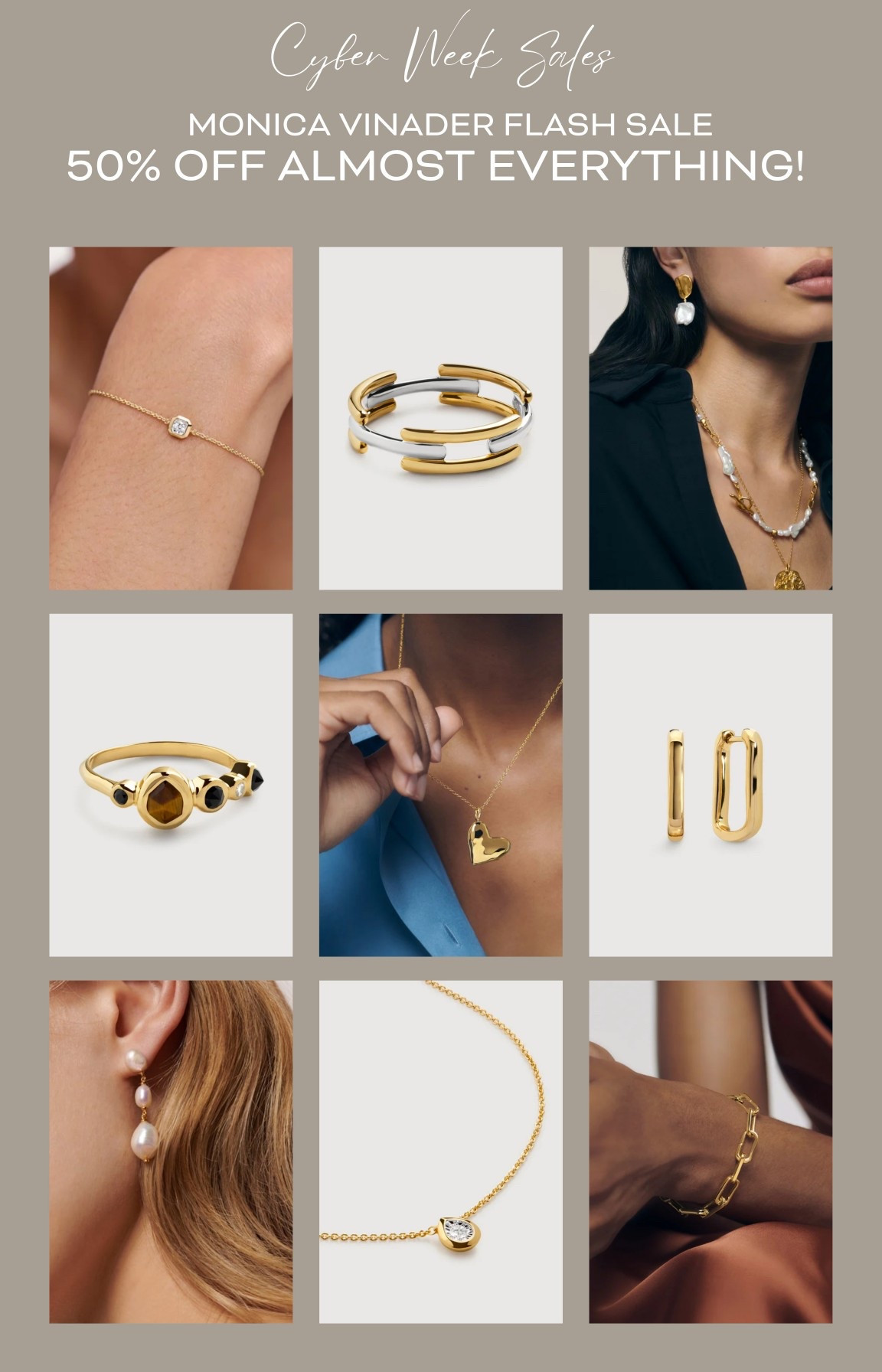 Up to 50% off everything at Monica Vinader today! Offer ends tonight ✨ 

#LTKuk #LTKgiftguide #LTKCyberWeek