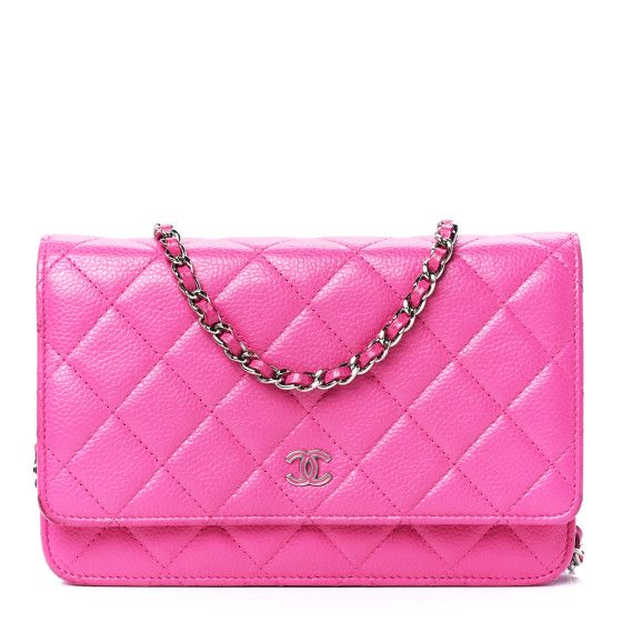 CHANEL Caviar Quilted Wallet on Chain WOC Pink | FASHIONPHILE (US)