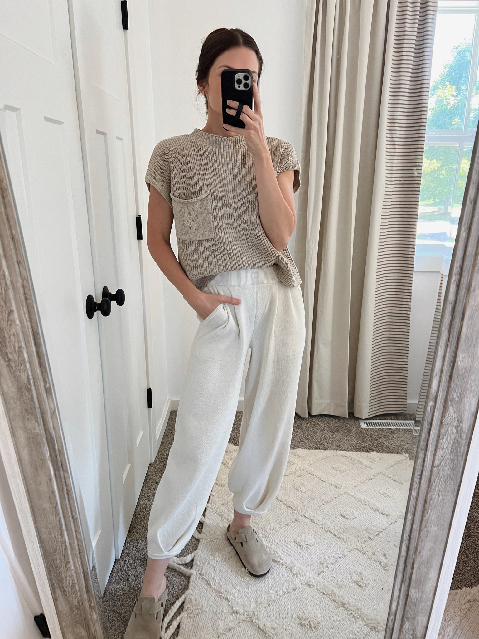 Obsessed with this set! Few colors in stock! I’m wearing a small, love how it fits but you could size down! 
Paired with with Birkenstock clogs for a casual look 
Sweater set 

#LTKstyletip #LTKSeasonal