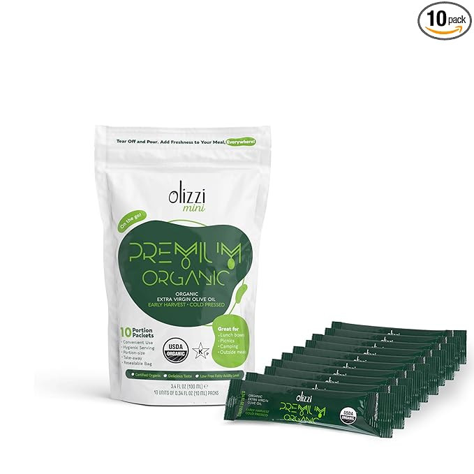 Olive Oil Packets - Olizzi Premium Organic Extra Virgin, New Harvest, Award Winning, Early Harves... | Amazon (US)