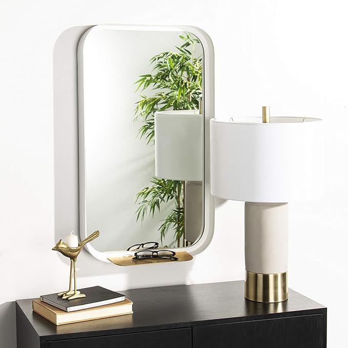 Safavieh Home Collection Amabel Gold and White Ledge Mirror | Amazon (US)