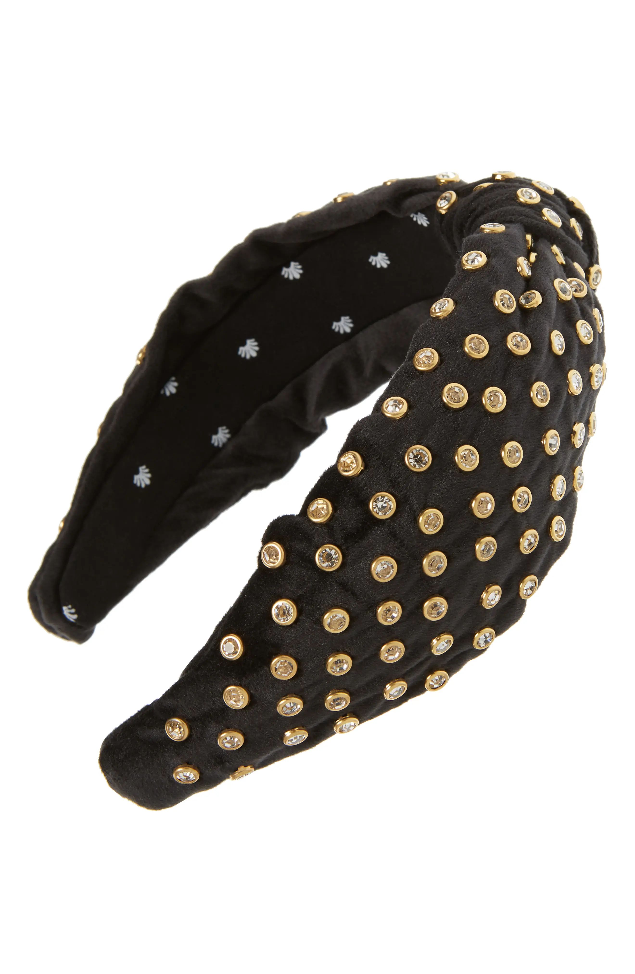 Lele Sadoughi Crystal Embellished Headband, Size One Size - Black | Nordstrom
