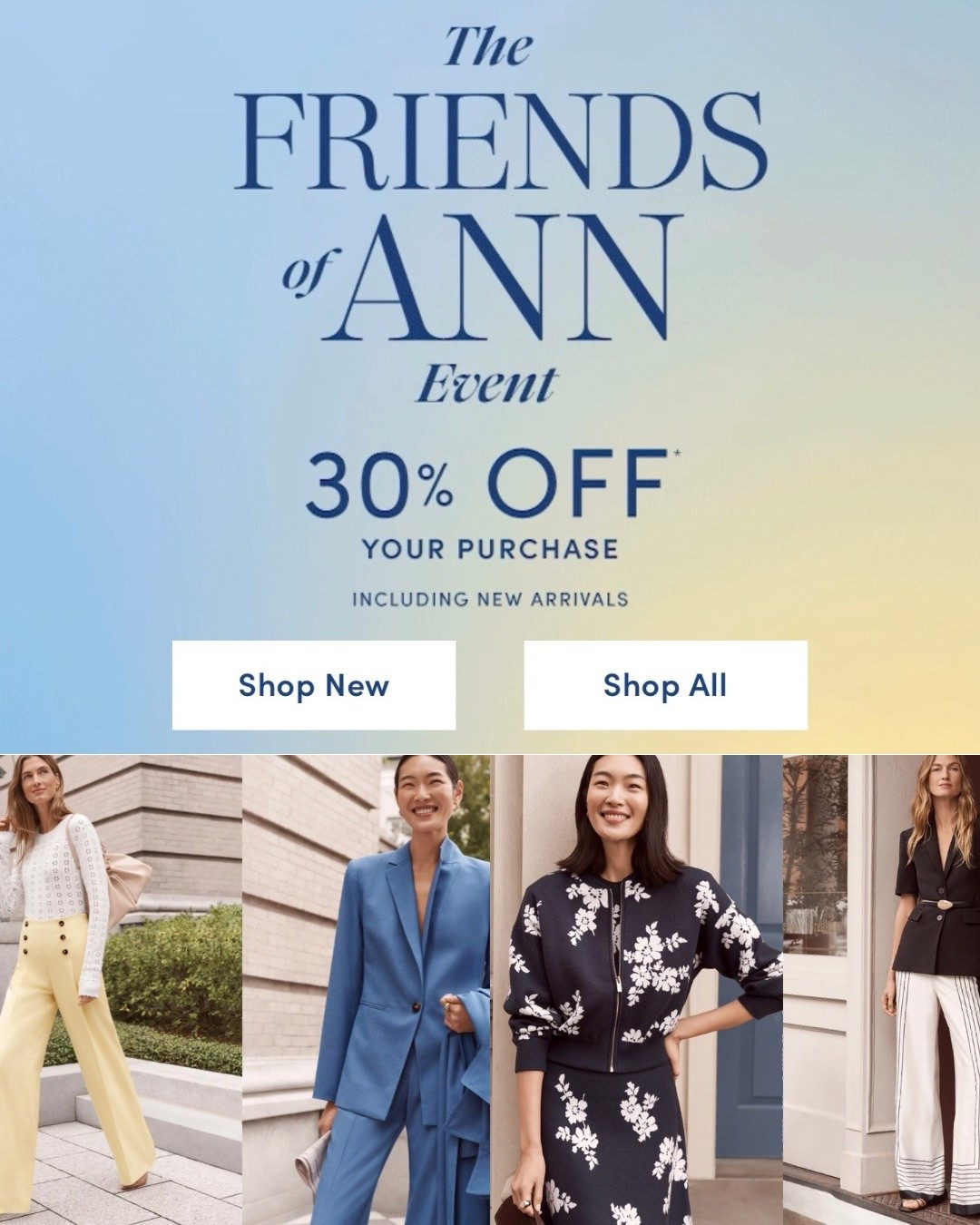 ‼️ SALE @AnnTaylor ‼️ 30% OFF your top favorites!! Cardholders score an additional 20% OFF + Free Shipping on all orders!!!
They carry Petite Sizes 

Follow my LTK @fashionistanyc on the @shop.LTK app to view this post and get my exclusive app-only content!

#liketkit #LTKSaleAlert #LTKootd #LTKWorkwear
@shop.ltk
https://liketk.it/5UozG
