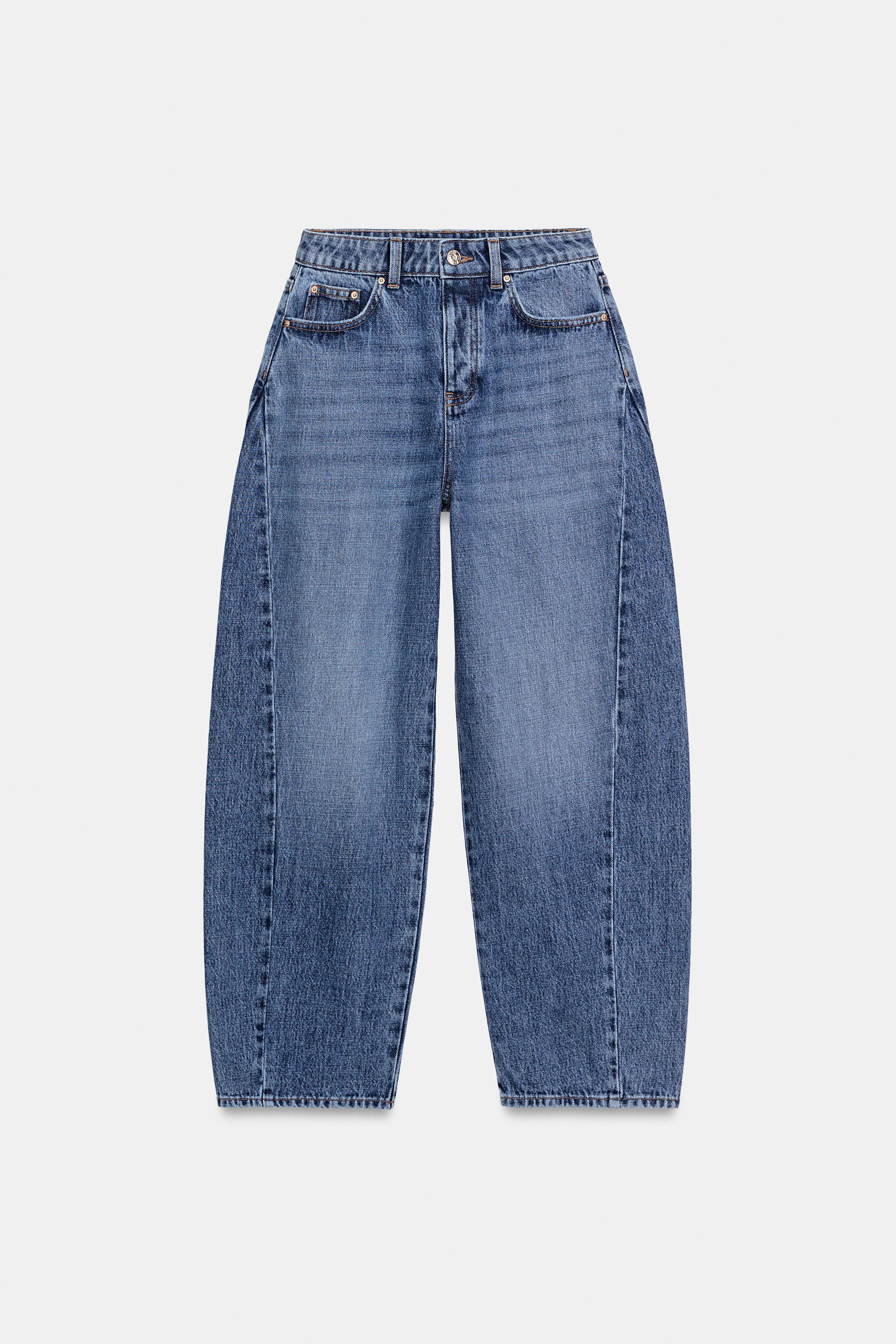 Z1975 HIGH-WAIST BARREL SEAMED JEANS | Zara US