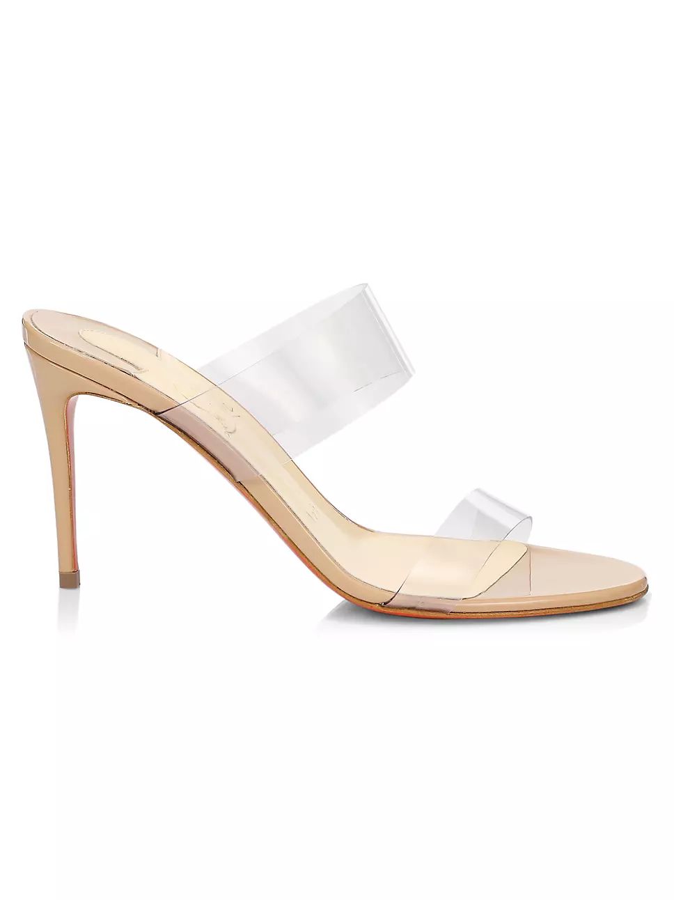 Christian Louboutin Just Nothing 85 PVC &amp; Patent Leather Mules | Saks Fifth Avenue