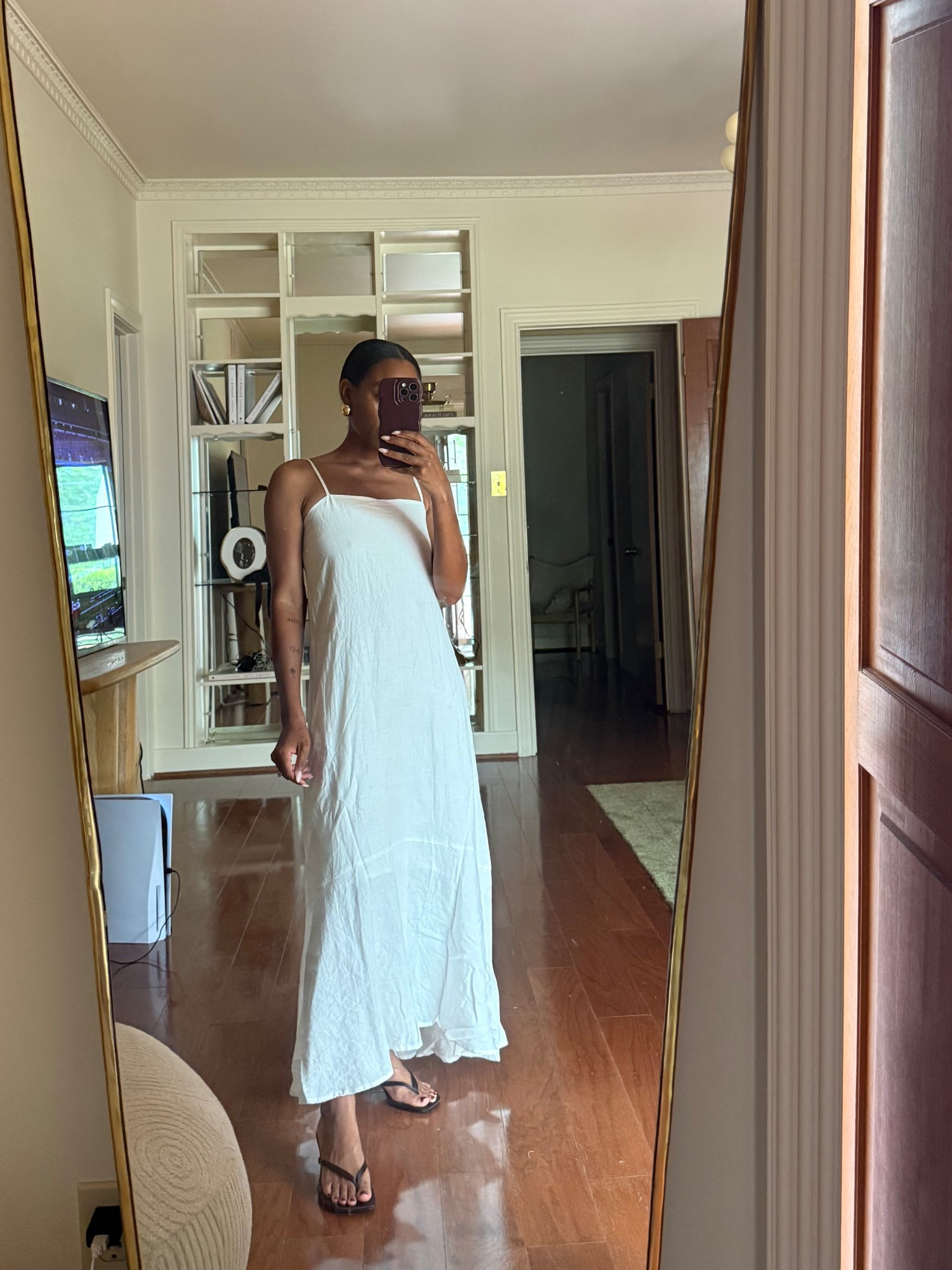 Linen maxi dress paired with satin thong kitten heel sandals, summer outfit 

#LTKShoeCrush #LTKStyleTip