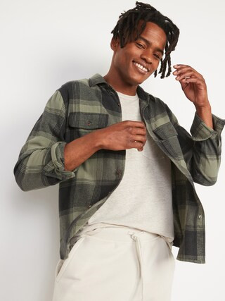 Regular-Fit Patterned Flannel Shirt for Men | Old Navy (US)