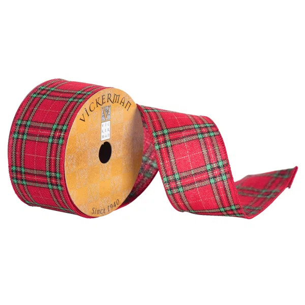 Flannel Plaid Wired Edge Ribbon | Wayfair North America