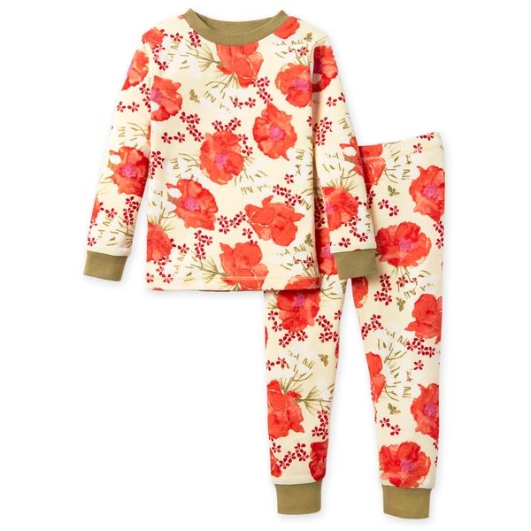 Blooming Fields Snug Fit Organic Pajamas - 2-Piece 12M | Burts Bees Baby