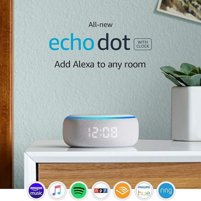 All-new Echo Dot (3rd Gen) - Smart speaker with clock and Alexa - Sandstone | Amazon (US)
