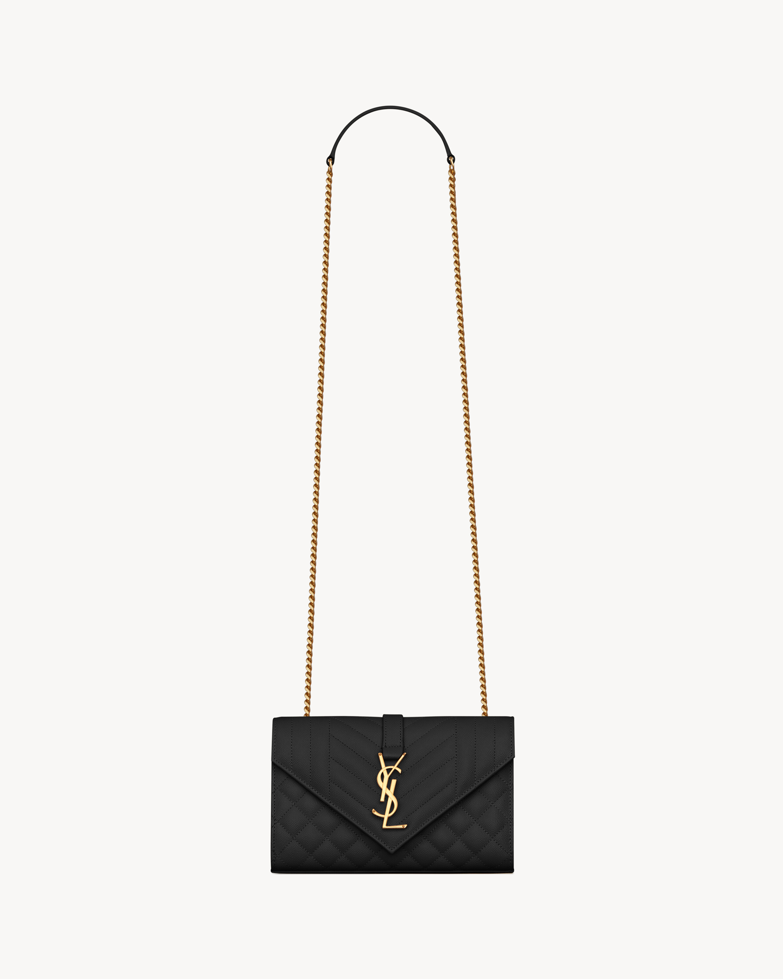 ENVELOPE SMALL IN QUILTED GRAIN DE POUDRE EMBOSSED LEATHER | Saint Laurent Inc. (Global)