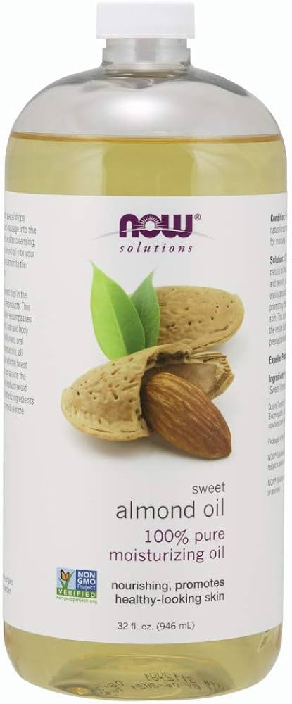 NOW Foods Solutions, Sweet Almond Oil, 100% Pure Moisturizing Oil, Promotes Healthy-Looking Skin,... | Amazon (US)