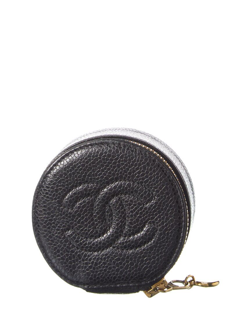 Chanel Black Caviar Leather Pouch | Gilt