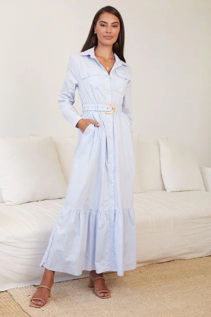 Nadiara Dress - Blue | Esther & Co (AU)