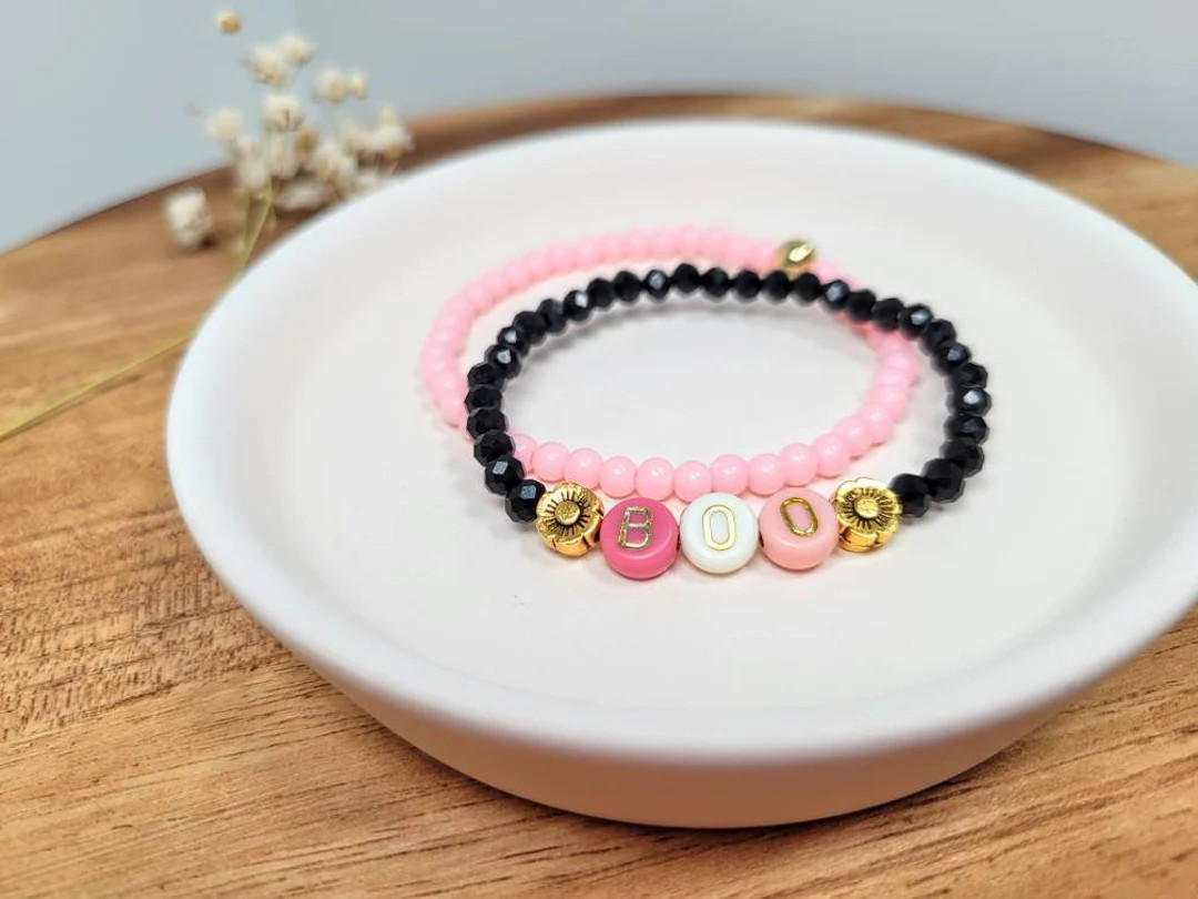 Girly halloween boo bracelet set | Halloween | bracelet | Baby bracelet | Mama and me | Clasp bra... | Etsy (US)