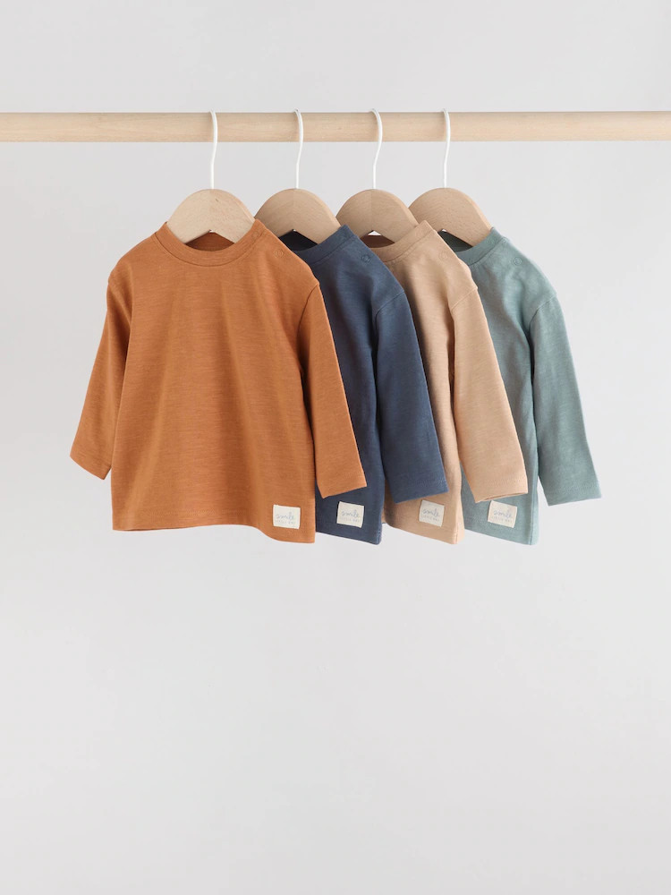 Minerals Baby Long Sleeve T-Shirts 4 Pack (0mths-2yrs) | Next US